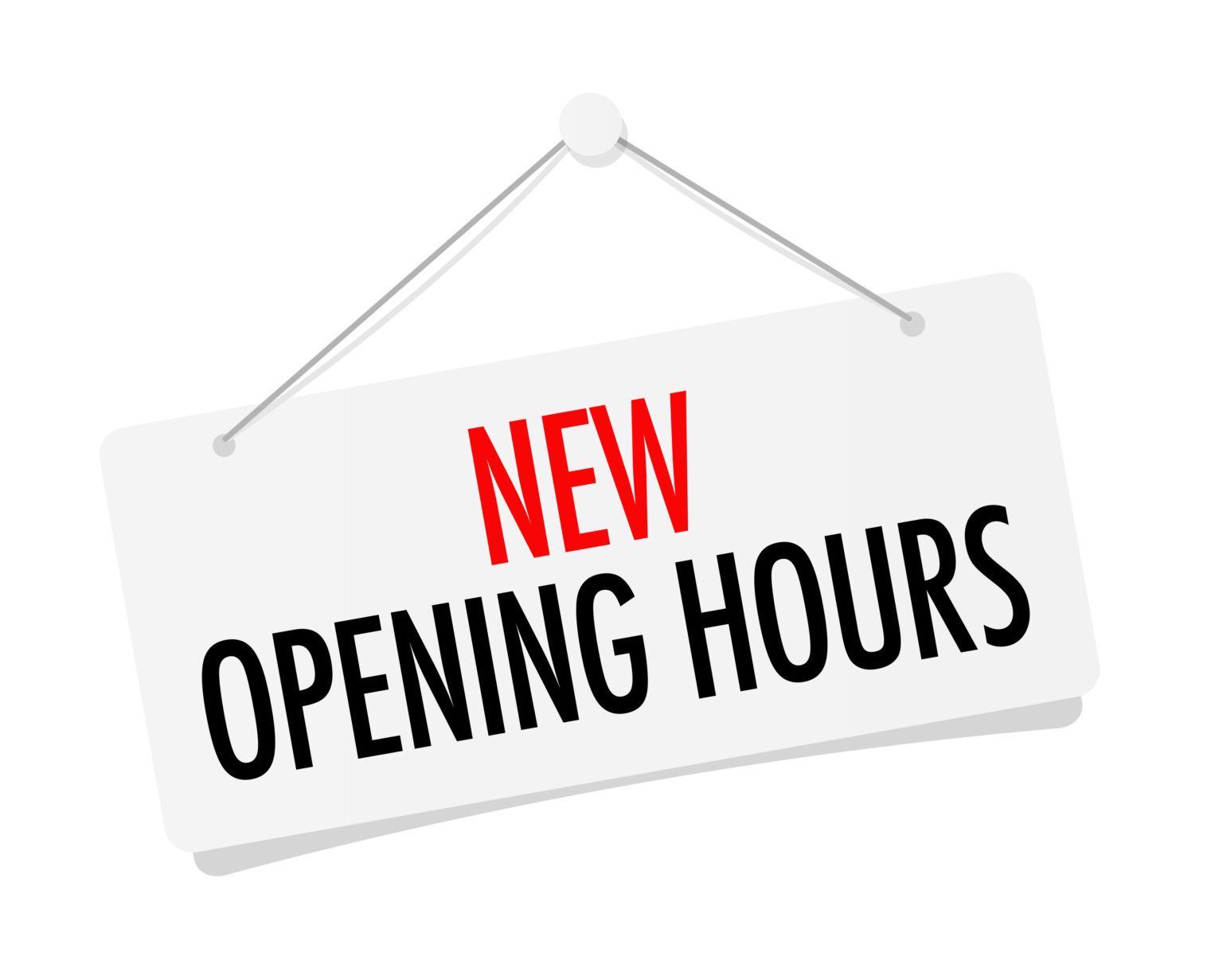 New opening hours